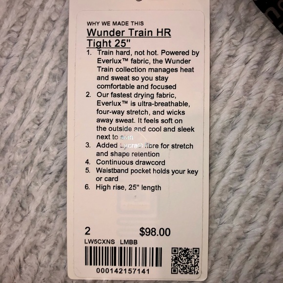 🪷LULULEMON🪷Wunder Train High-Rise Tight 25” Leggings 🪷Size: 2 - Picture 5 of 16